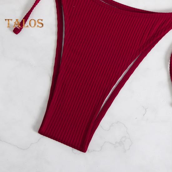 Женский комплект бикини с завязками по бокам, двухсекционный купальник с декором в виде морской звезды, сексуальные треугольные купальные костюмы для пляжного отдыха и бассейна с горячими источниками