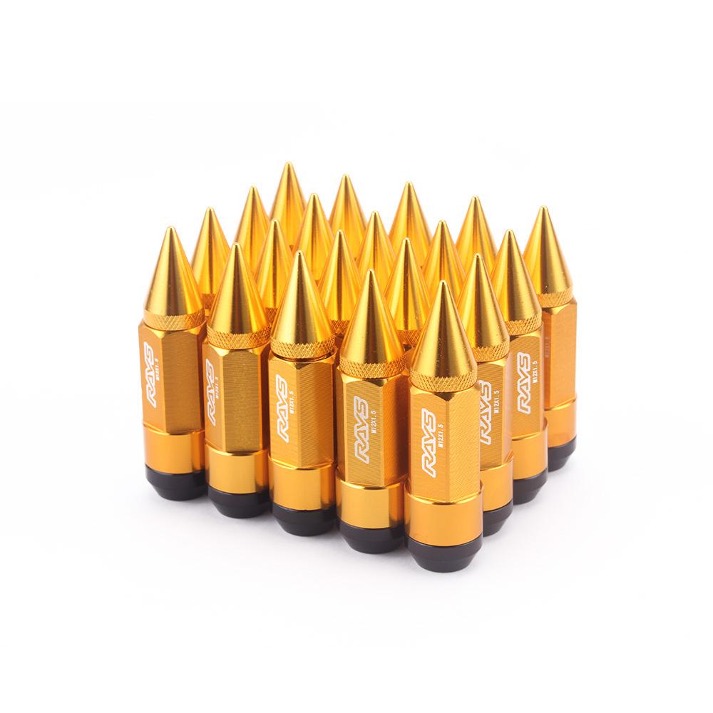 Racing Composite Nut Anti Theft Alloy Aluminum Lock Wheel Lug Nut Bolt With Spikes 80mm