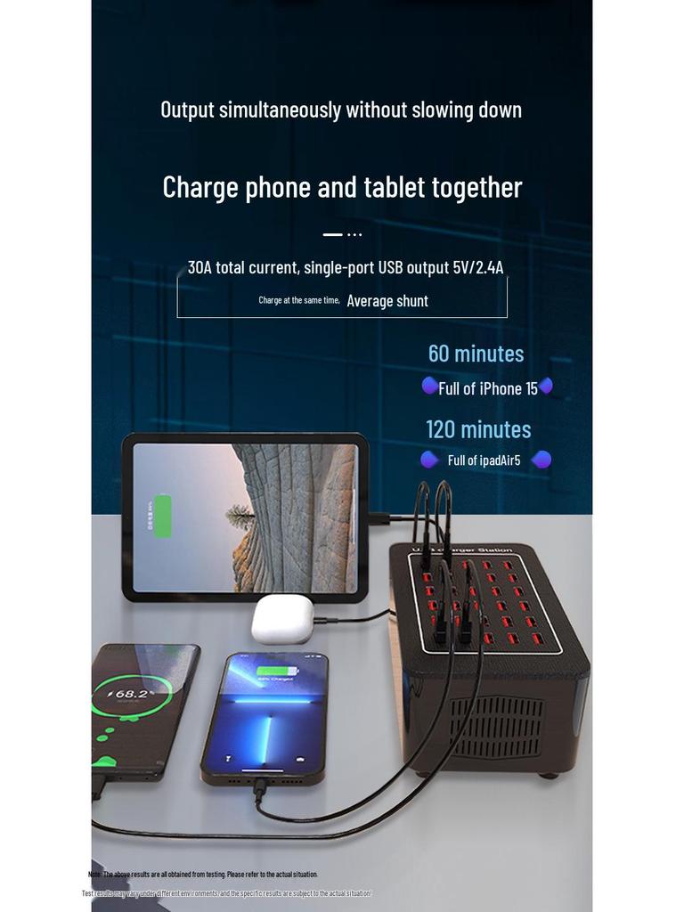Многопортовое USB настольное зарядное устройство 200 Вт 5 В / 2,4 А