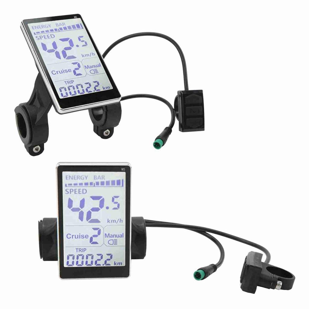 Electric Bike LCD Meter 5 Pin 24V 36V 48V 60V Universal E Scooter M5 LCD Panel Screen for 31.8