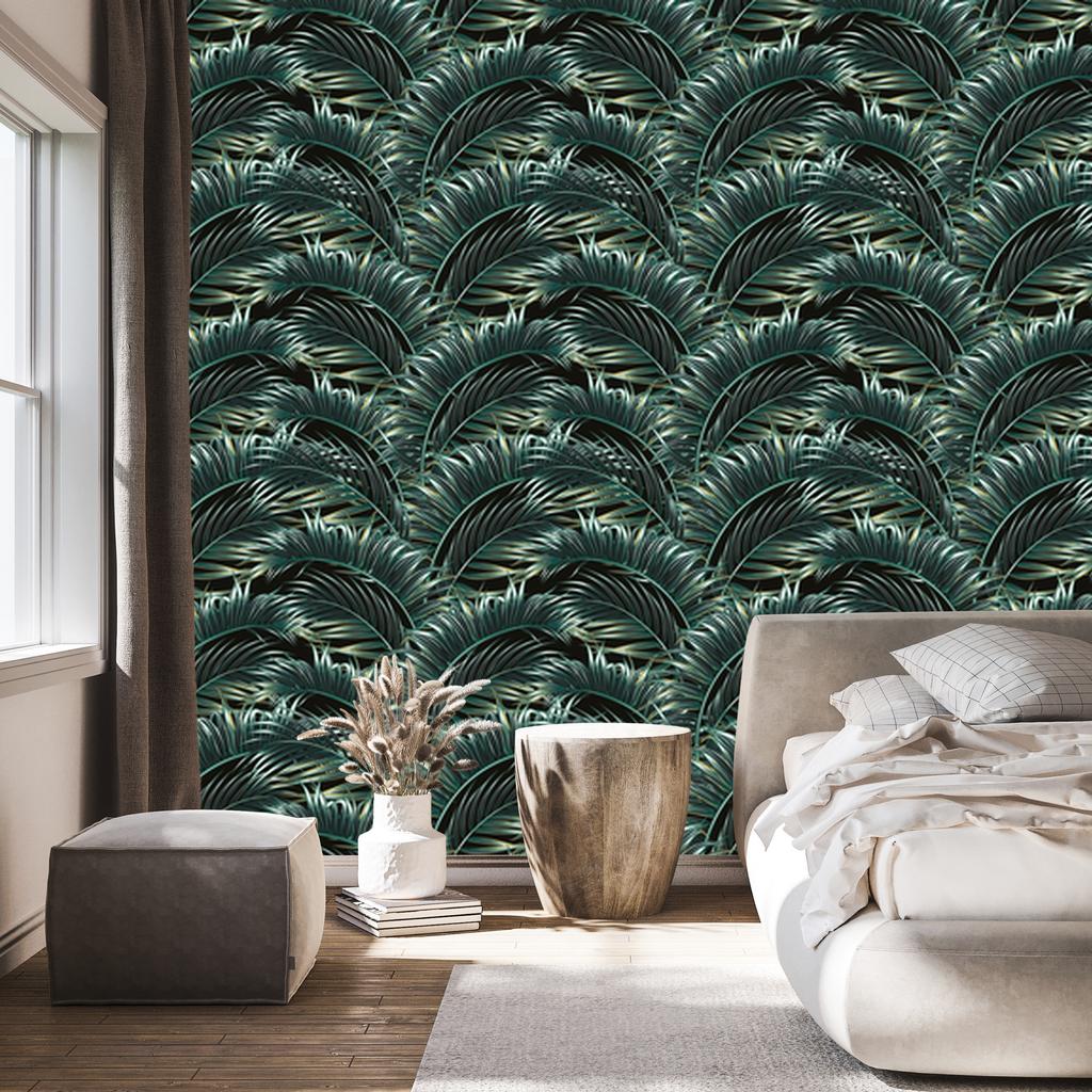 Palm Leaves Wallpaper for Living Room and Bedroom 50x1000