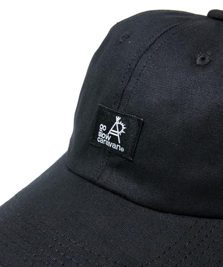 [go slow caravan] 342901 Light Canvas Logo BB Cap, Black, Free Size