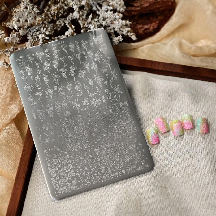 Multifunctional Stainless Steel Nail Plate Tulips Themed Manicure Stamping Plate Perfect for Home and Salon Manicure Use