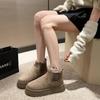 Winter Women Short Plush Warm Snow Boots Casual Shoes New Suede Fur Chelsea Ankle Boots Flats Platform Ladies Shoes Botas