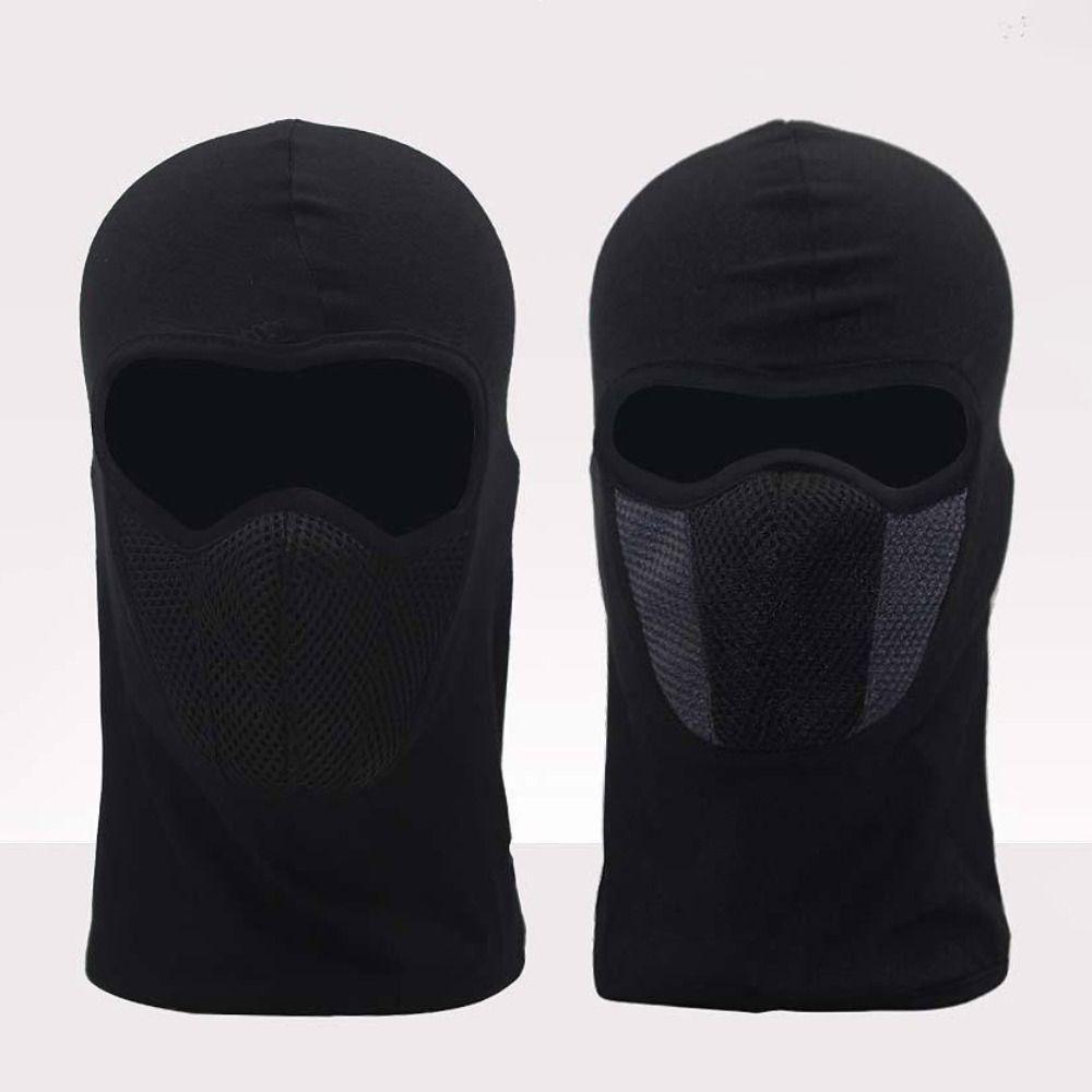 Elastic Black Headgear Wind-proof Trekking Riding Ski Hat Full Face Neck Mask  Outdoor Sports