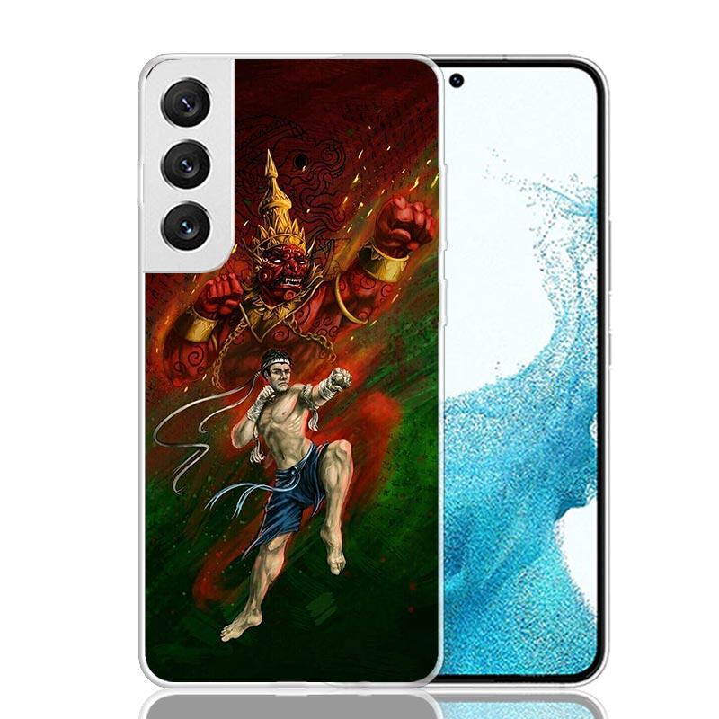 Muay Thai Fight Boxing Phone Case For Samsung Galaxy S26 Ultra S23 S24 S25 Edge S20 FE S21 S22 Plus Soft Print Shell Cover Funda