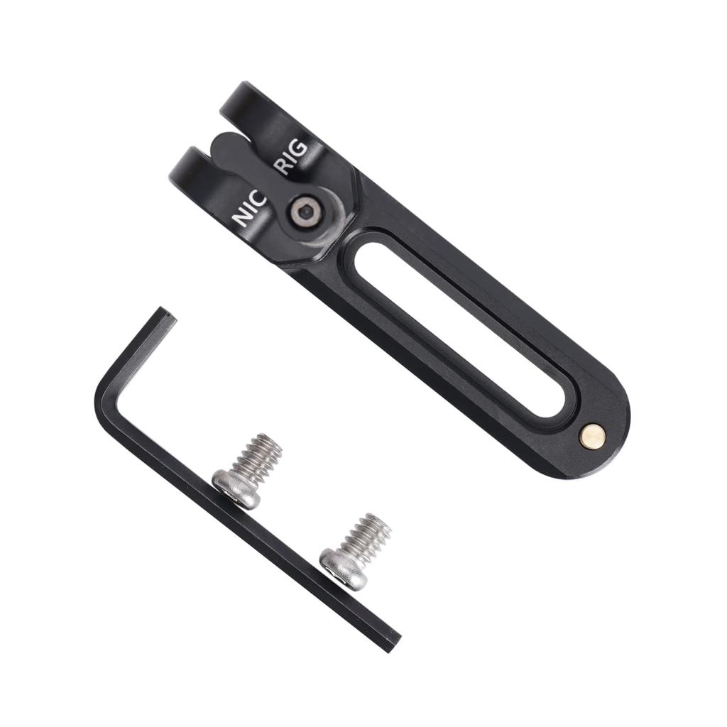 NICEYRIG Nut Rail for Camera NATO Rail with Pin To Prevent Falling 15mm Rod Clamp with Screw Length 80mm DSLR Equipment Photography Equipment