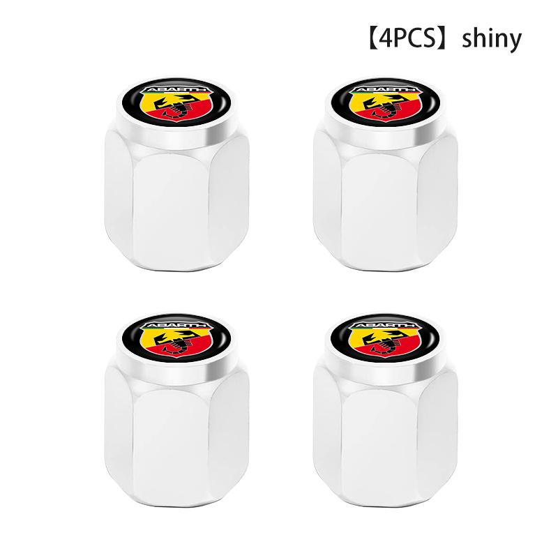 For Abarth Car Wheel Tire Valve Caps Stem Case Auto Logo Styling FIAT 500 Tipo FR Panda Argo Freemont Bravo Punto