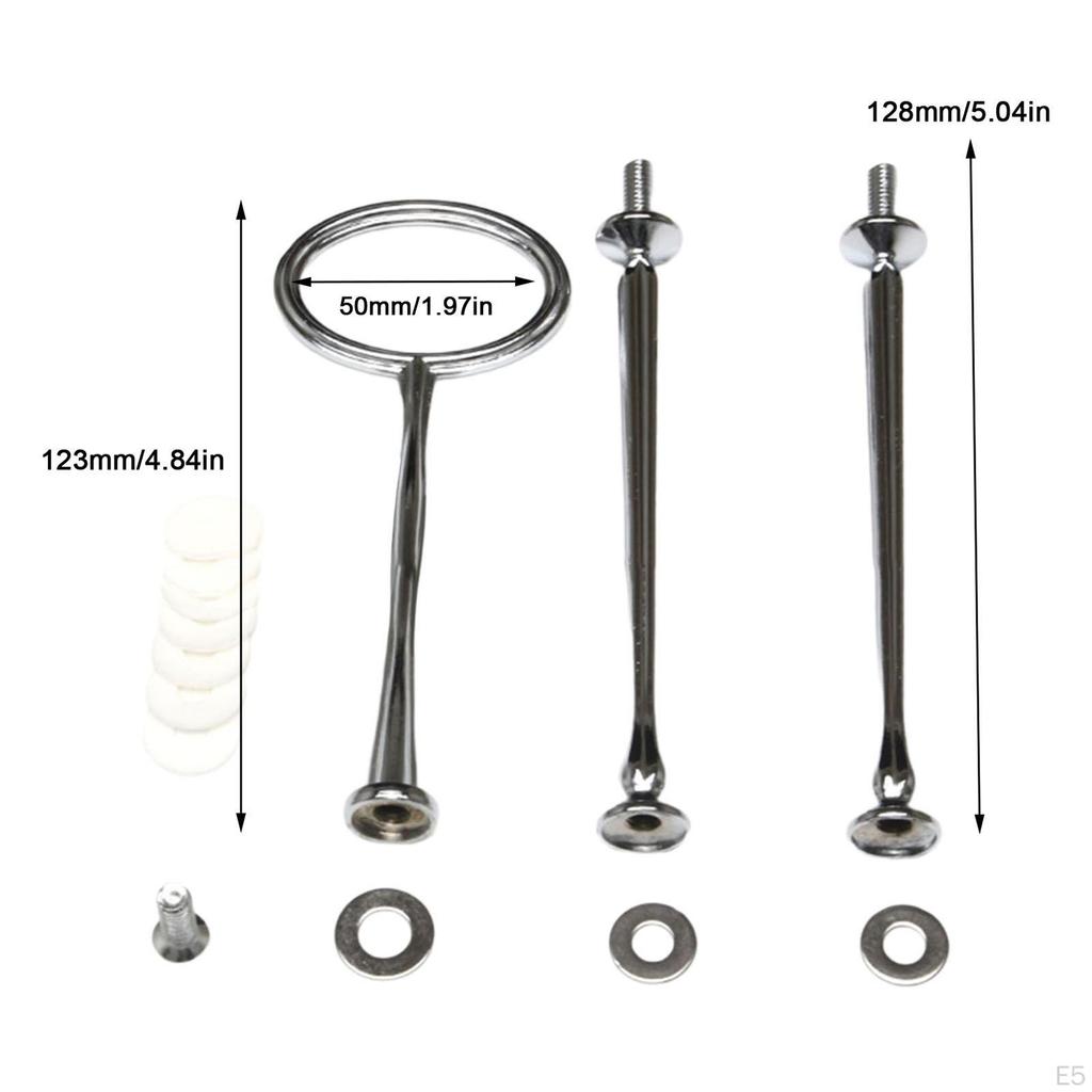 Cake Plate Stand Handle Hardware Rod Metal Dessert Holder 3 Tiers Cupcake Tray