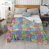 Красочный плед с гиппопотамом Мягкие Уютные Фланелевые Пледы Пушистый Королевский Плюшевый Накидка Двуспальный Уютный Уличный Пикник Гостиная Путешествия Диван Маленький (50 дюймов x 40 дюймов)