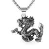 Chinese Style Jewelry, Zodiac Dragon Pendant, Stainless Steel Men'S Faucet Pendant, Punk Fashion Dragon Necklace.