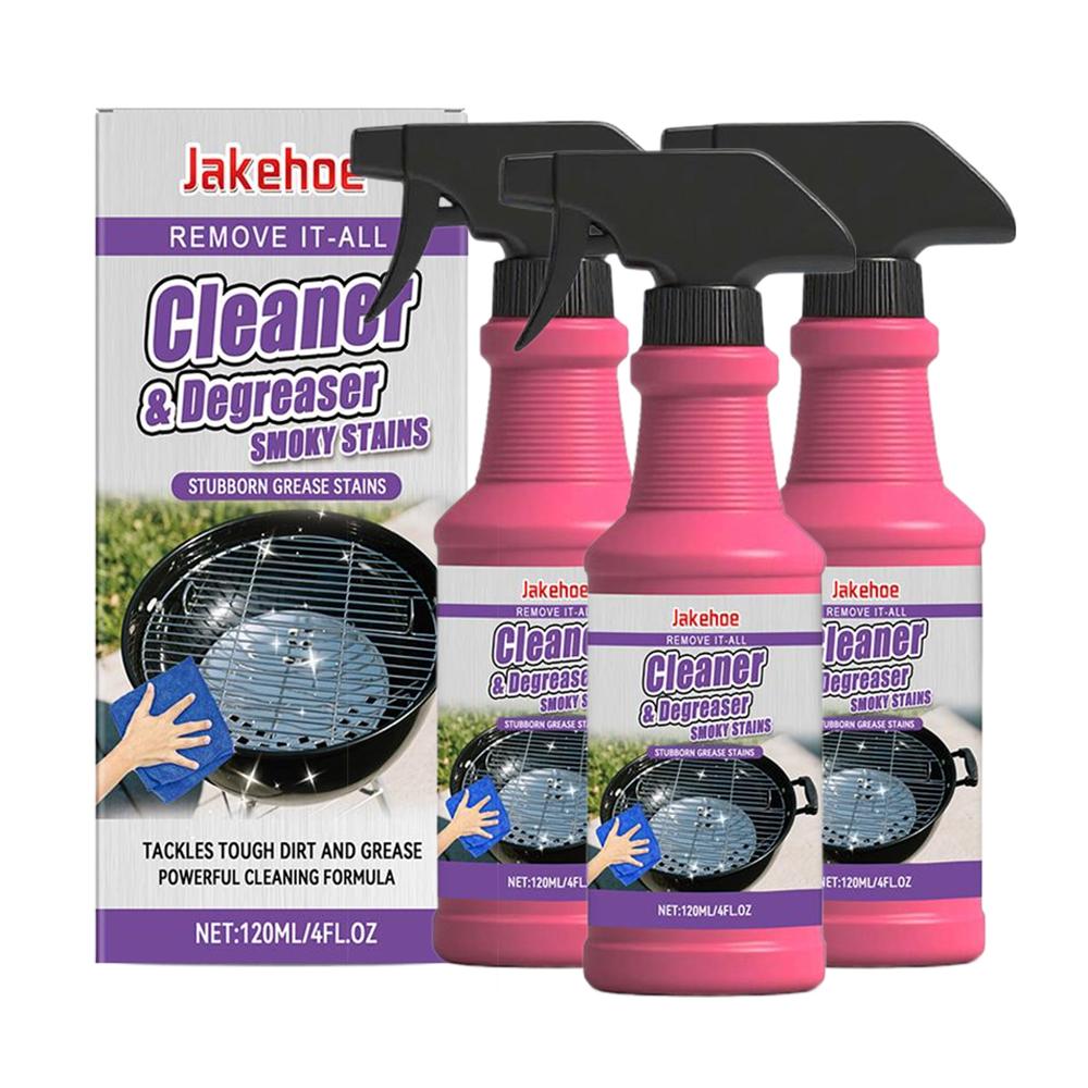 JAKEHOE 120ml Barbecue Rack Cleaner Powerful Cleaning Stubborn Grease Removes Carbon Deposits Safe Formula No Damage for Grill