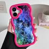 Зимний чехол для телефона с рисунком снежинки для iPhone 17 16 15 14 13 12 11 Air Pro Max Plus Волнистый край ТПУ Цветной чехол для смартфона