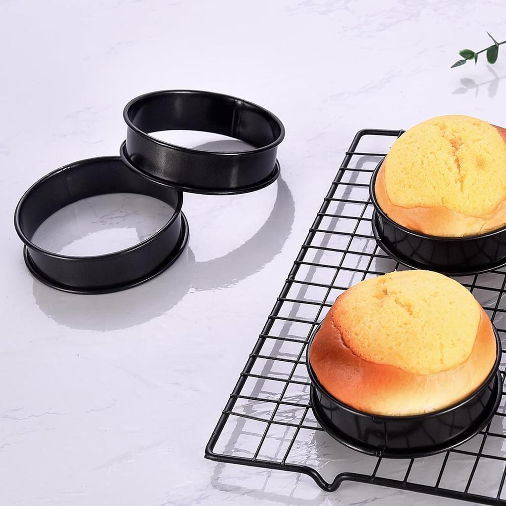 Набор из 12 форм для тартов с антипригарным покрытием, формы для крампетов из нержавеющей стали, формы для английских маффинов, многоцелевые формы для выпечки