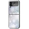 Чехол для Samsung Galaxy Zflip Z Flip 4 Zflip3 Z Flip 3 5g Zflip4 Flip3 Flip4 Красивая снежинка Art Черные чехлы Роскошные