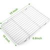 Решетка для охлаждения и выпечки из нержавеющей стали, 2 шт., 10 x 15 дюймов, прочные решетки для охлаждения при приготовлении пищи и выпечке, устойчивая для охлаждения печенья