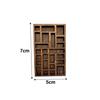 Miniature Trinket Shelf Wooden Vinatge Multi Compartments Smooth No Thonry Edge Playhouse Toy