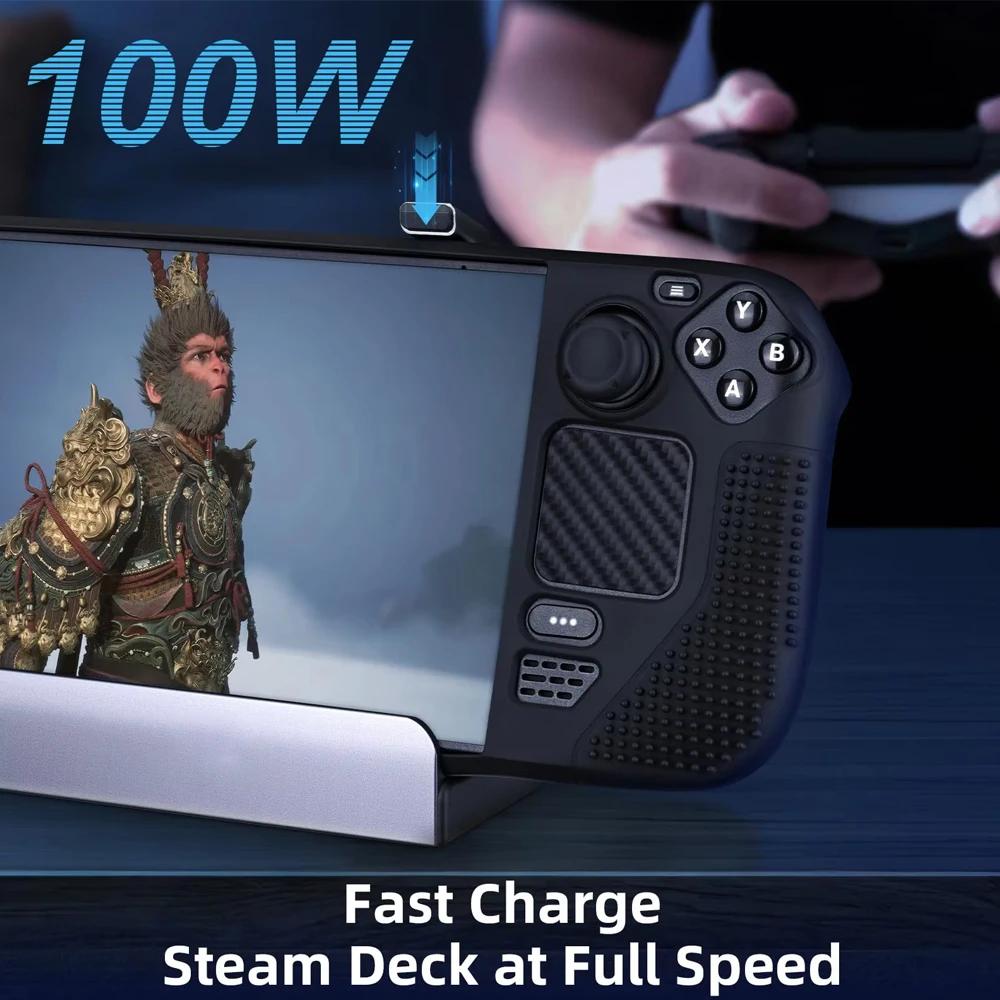 6-в-1 Док-станция для Steam Deck/Rog Ally Стенд-хаб USB 3.0 HDTV 4K@60Hz Gigabit Ethernet PD 100W