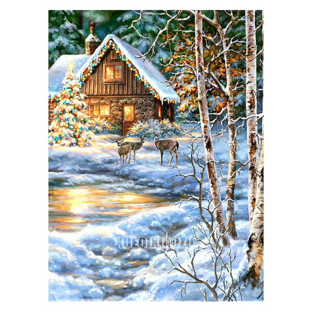 Алмазная картина Рождественский снеговик вышивка крестиком Новое поступление 5D DIY Алмазная вышивка Мозаика Мультфильм Ремесло Праздничные украшения