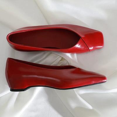 Версия из коровьей кожи~ Французские нишевые туфли-лодочки с квадратным носком и неглубоким вырезом на скрытой платформе, женские туфли на каждый день, универсальные для лета и осени, новинка 2025 года