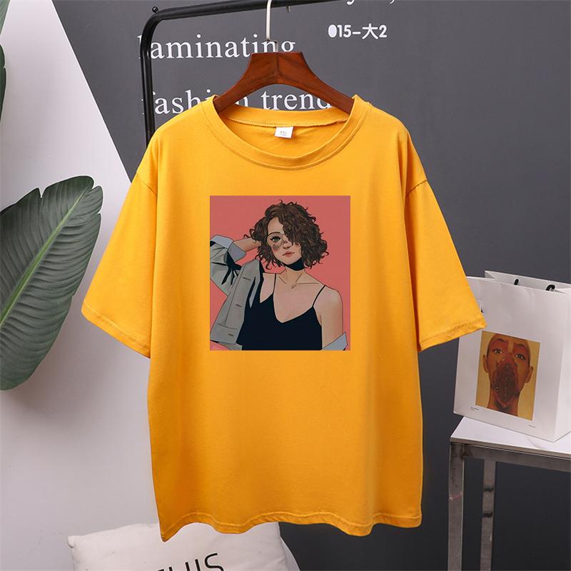 Kawaii графические печатные футболки женские летние большие размеры Harajuku хлопковые футболки оверсайз повседневные с короткими рукавами женский топ