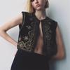 European & American Style Women's Sequin Embroidery Velvet Vest - Autumn/Winter 2022