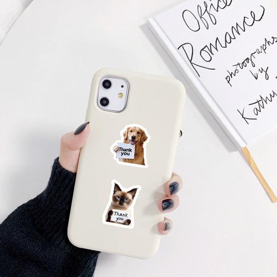 1/2 Rolls Notebook Sticker Pet Theme Copper Plate Paper Cat Dog Printing Decals Laptop Mobile Phone Case Decor