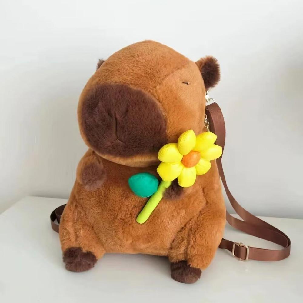 Плюшевый рюкзак Капибара Kawaii, модная плюшевая кукла, меховая сумка, детская сумка, мини-рюкзак, сумки, подарки для подруги