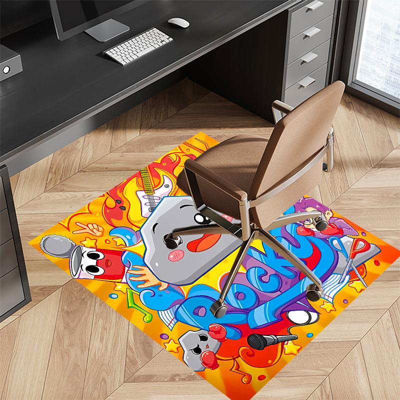Lankybox Foxy and Rocky2 Printed Absorbent Washable Carpet, Non-Slip Bathroom Mats, Kitchen Rugs, Yoga Mat,Living Room Entrance, Camping Picnic Rugs