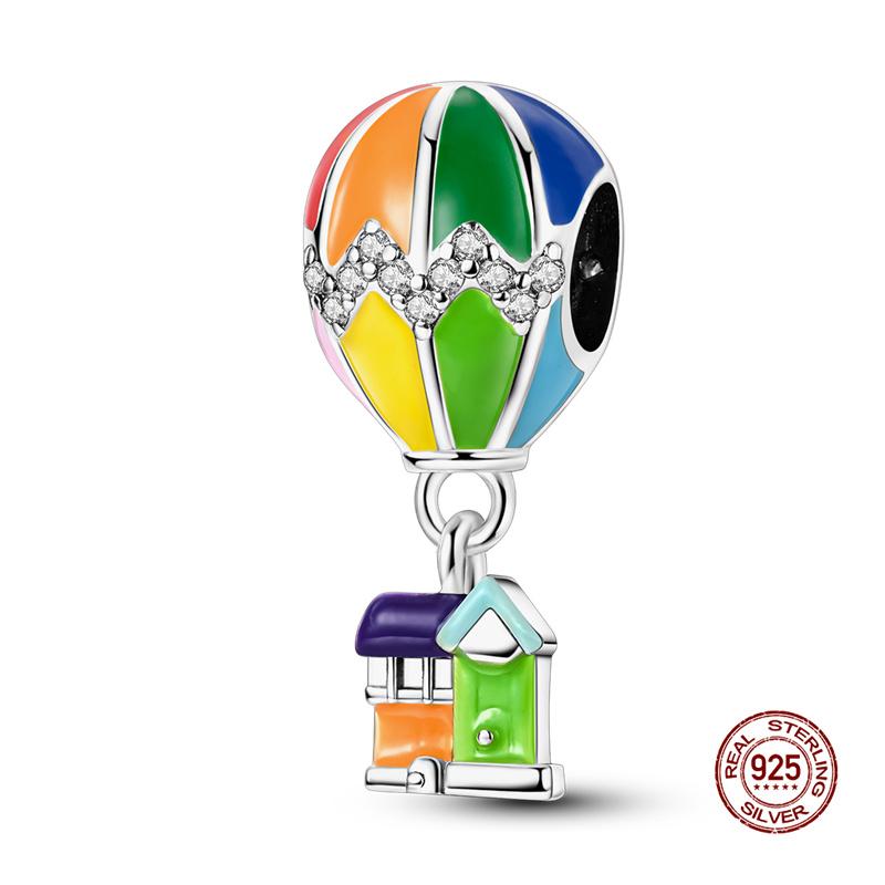 New In Fashion Copper Balloons And House Charm Beads Fit 3Mm Original Bracelet Necklace Womens Diy Jewelry Gift Making