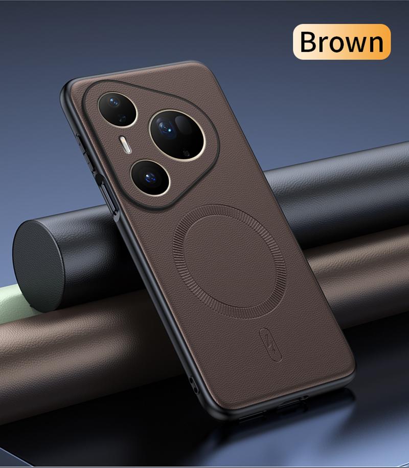 Для Huawei Pura 80 Ultra Чехол Магнитная Кожаная Защитная Крышка Высокое Качество Защита от Отпечатков Пальцев Нескользящий ПК+ТПУ