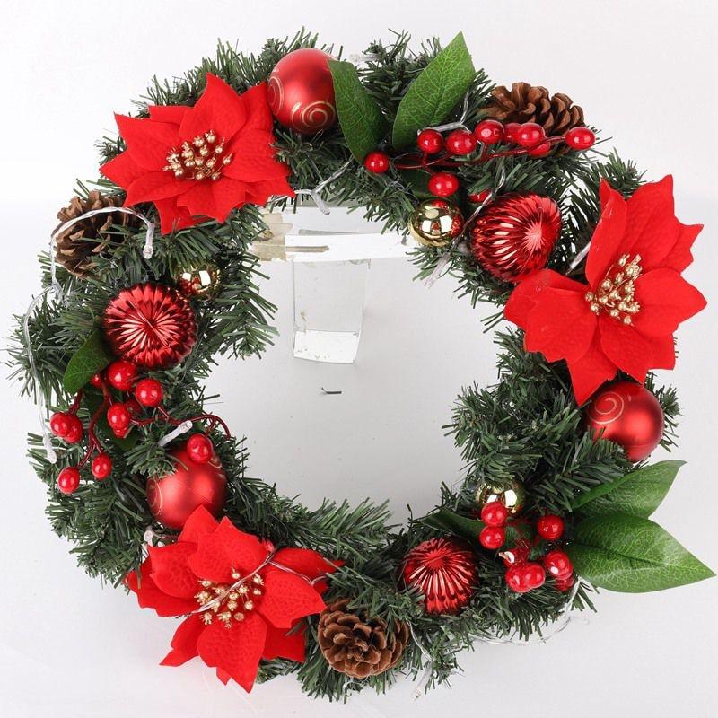 Front Door Wreath Outdoor Indoor Artificial Green Leaves Home Decoration