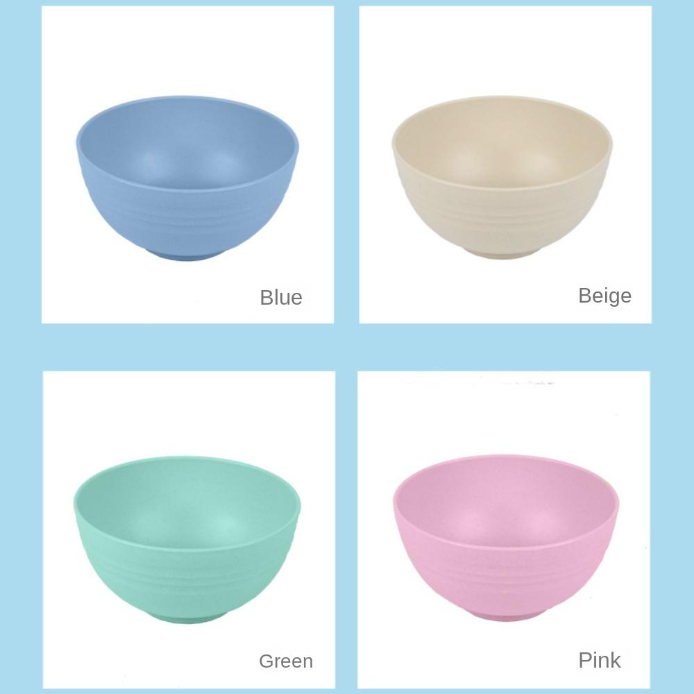 Wheat Straw Divided Dining Bowl Nordic Colored Cereal Bowls Household Use Dinner Bowl