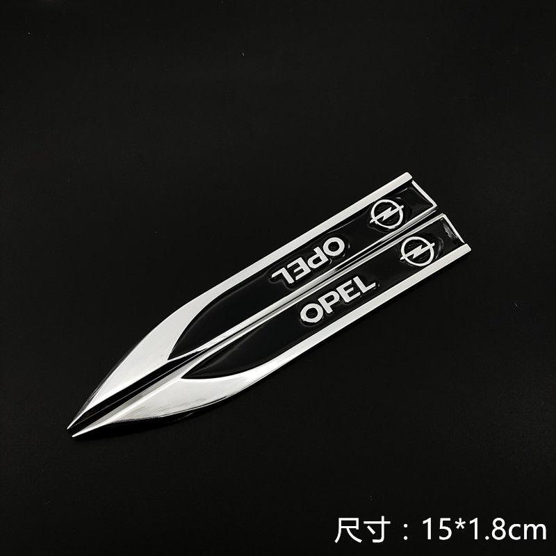 2 шт. Автомобильные аксессуары Металлические наклейки на кузов боковой двери крыло для Opel Astra H G J Insignia Mokka Zafira Corsa Vectra C D Antara