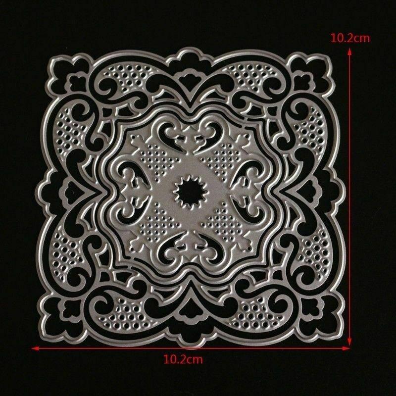 Square Lace Frame Cutting Dies Metal Stencil DIY Scrapbooking Album Card Embossing Craft Die Cut Template