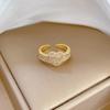 Кольца из синтетического циркония в форме сердца для женщин 2024 года, новые модные золотые кольца, ювелирные изделия, аксессуары для свадебной вечеринки