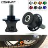 For YAMAHA YZF R1 YZFR1 YZF-R1 R3 R6 R125 MT-03 2PCS 6MM Motorcycle Swing Arm Sliders Spools CNC Swing Arm Stand Screw Paddock