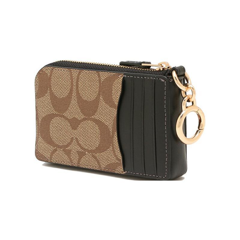 New COACH Card Case Cow Leather Card Holder Men's Khaki CH163-IMCBI