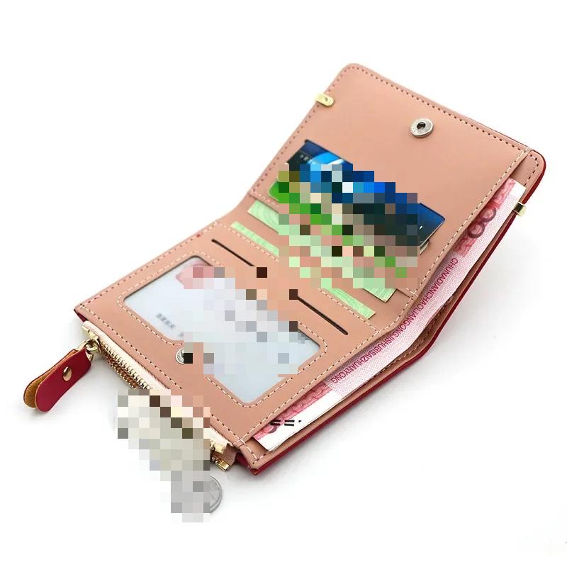 Women's Wallet Short Women Ultrathin Coin Purse Fashion Wallets for Woman Card Holder Small Ladies Hasp Mini Clutch for Girl