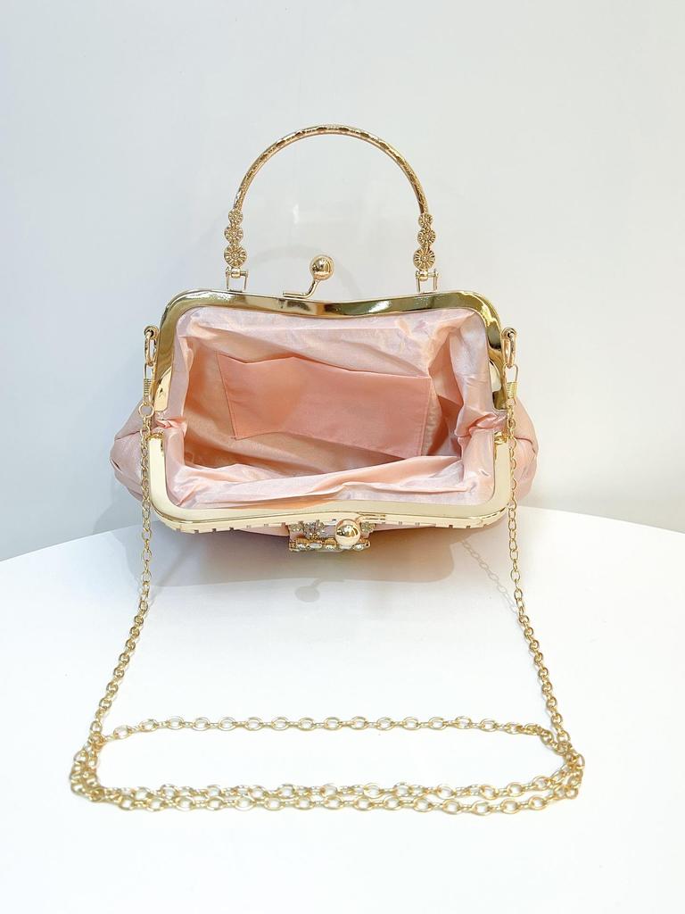 French Fairy Diamond Inlaid Banquet Bow Evening Crossbody Bag