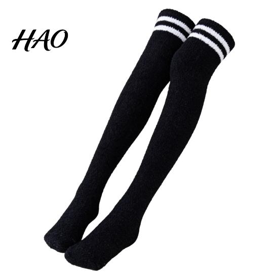 Thickened Coral Velvet Socks 1 Pair Women Thigh High for Winter, Fleece Leg Non Slip Winter Warmer Long Stockings, Fluffy Warm Over Knee Boot