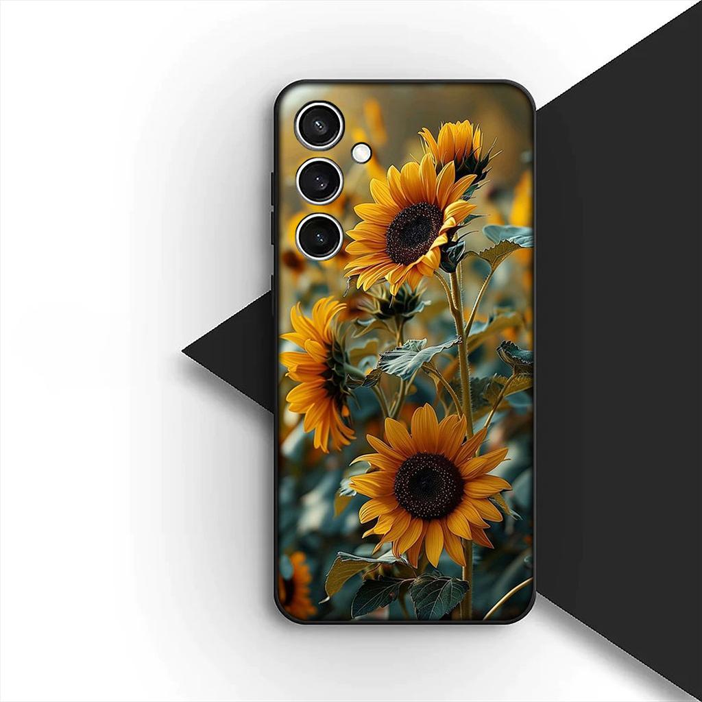 Protective Cover for Xiaomi Redmi Note 12 11 10 A3 Pro 10A 10C 12C Note12 5G 4G Casing Phone Case Yellow Sunflower Flower