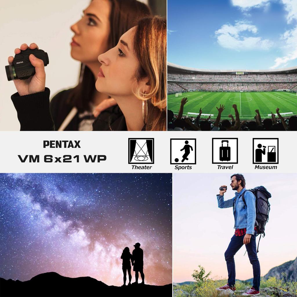 Монокуляр Pentax VM 6x21 WP Прост в использовании Одной рукой Яркий Четкий Высококонтрастный Оптические характеристики Водонепро