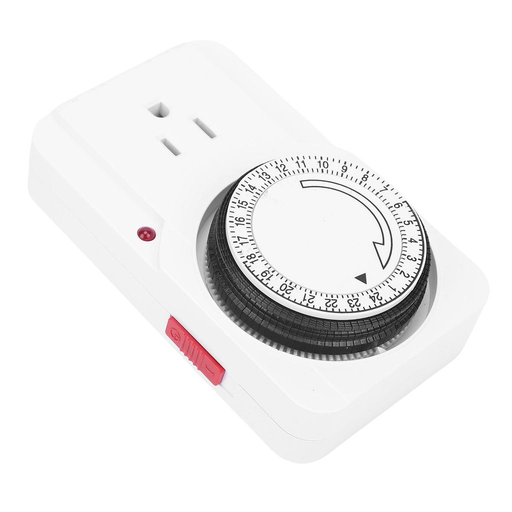 24 Hour Mechanical Timer 15 Minute Intervals Programmable Mechanical Outlet Timer for Water Dispenser Water Heater Conditioner Rice Cooker Light