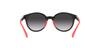 EMPORIO ARMANI Sunglasses EA4185F Black + Fuchsia Rubber/Light Gray Dark Blue Gradient Lenses, Size 47