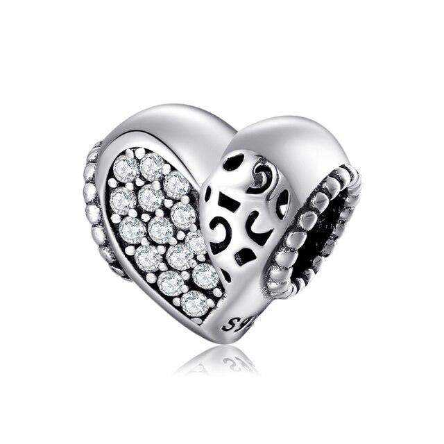 925 Sterling Silver Charm Pink Cz Beads Jewelry Making Fit Original European Charms Bracelets