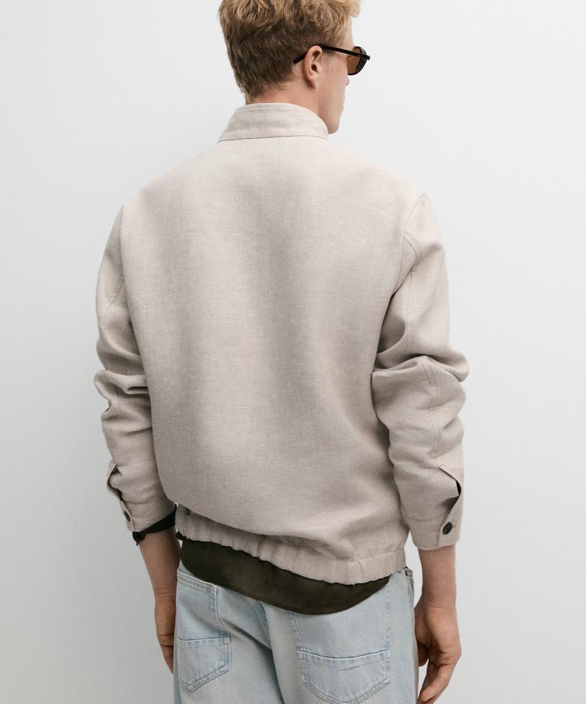 Massimo Dutti 100% Linen Total Look Pocket Jacket