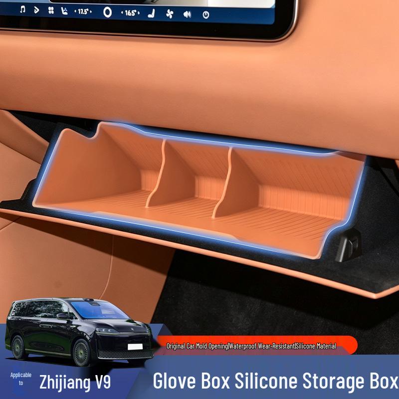 Luxeed V9 Passenger Glove Box Silicone Organizer: Car Interior Decoration & Accessory