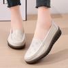 Летние женские мокасины, кожаная обувь для вождения, удобная обувь на плоской подошве, повседневные пенни-лоферы для медсестер, прогулочная минималистичная обувь для беременных для девочек