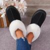 DUTRIEUX Зимние женские короткие плюшевые сноубутсы 2024 Новые Нескользящие ботильоны из искусственного меха Женские Слипоны Теплые ботильоны на платформе Mujer